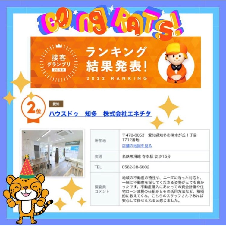 ★ハウスドゥ知多　接客グランプリ全国3位★